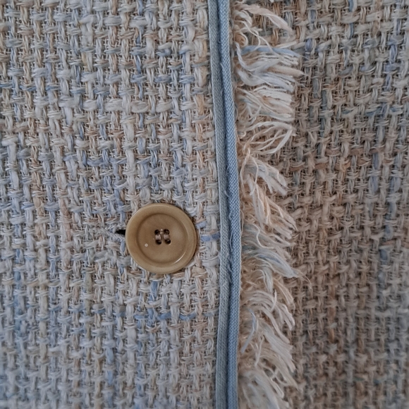 Vintage Neiman Marcus Exclusive Tweed Skirt Suit Set Size 8 Fringe - Picture 5 of 10